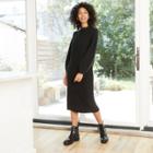 Women's Balloon Long Sleeve Sweater Dress - Prologue Black