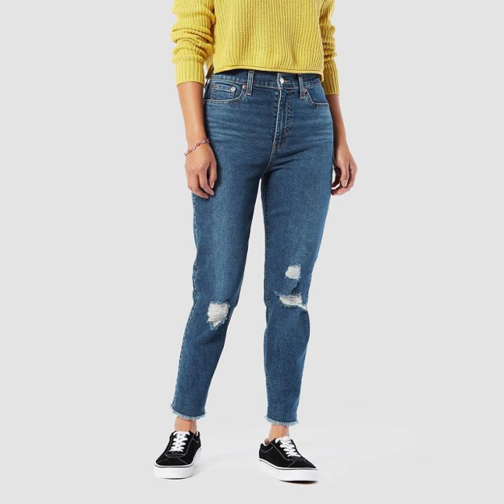 Denizen From Levi's Women's Super-high Rise Slim Straight Mom Jeans - Palm Springs