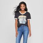 Junk Food Women's Atari Asteroids Short Sleeve V-neck Graphic T-shirt - Black