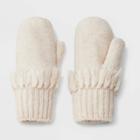 Women's Solid Mittens With Fringe - Universal Thread Cream, Ivory