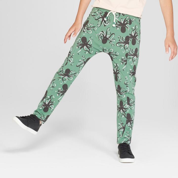 Boys' Octopus Print Jogger Pants - Cat & Jack Green