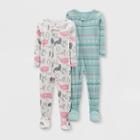 Baby Girls' 2pk Fair Isle Footed Pajama - Just One You Made By Carter's Pink