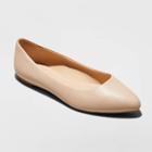 Women's Kora Wide Width Microsuede Pointed Toe Ballet Flats - A New Day Taupe (brown) 7.5w,