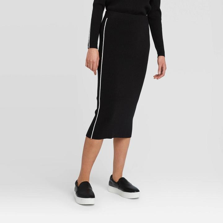 Women's Midi Pencil Skirt - Prologue Black S, Women's,