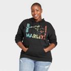 Women's Bob Marley Plus Size Hooded Graphic Sweatshirt - Black