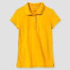Girls' Short Sleeve Pique Polo Shirt - Cat & Jack Gold