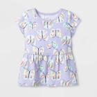 Petitebaby Girls' Short Sleeve Butterfly Top - Cat & Jack Purple Newborn, Girl's