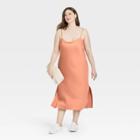 Women's Plus Size Apron Slip Dress - A New Day Blush