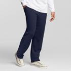 Men's Hanes Premium Fleece Open Leg Pants With Fresh Iq - Navy (blue)