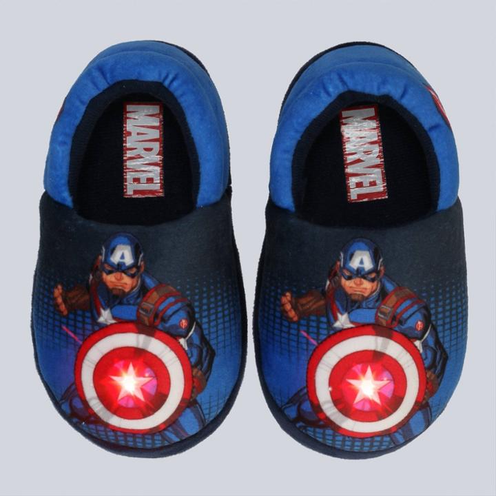 Toddler Boys' Marvel Avengers Light Up Slippers - Blue