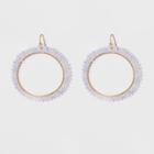Target Open Hoop With Outer Beading Detail Earrings - A New Day Purple