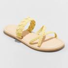 Women's Hilda Braided Strappy Footbed Sandals - Universal Thread Yellow