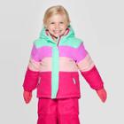 Toddler Girls' Pieced Tech Fashion Jacket With Built In Mittens - Cat & Jack Green