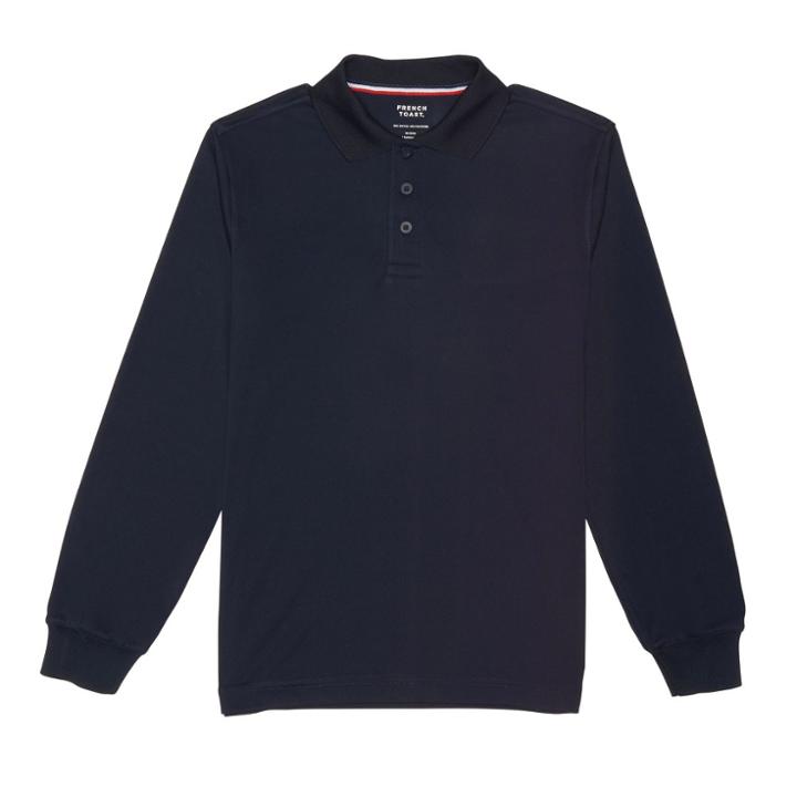 Boys' French Toast Long Sleeve Sport Polo Shirt - Navy (blue)