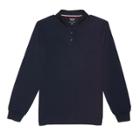 Boys' French Toast Long Sleeve Sport Polo Shirt - Navy (blue)