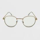 Women's Metal Round Blue Light Filtering Glasses - Wild Fable Gold