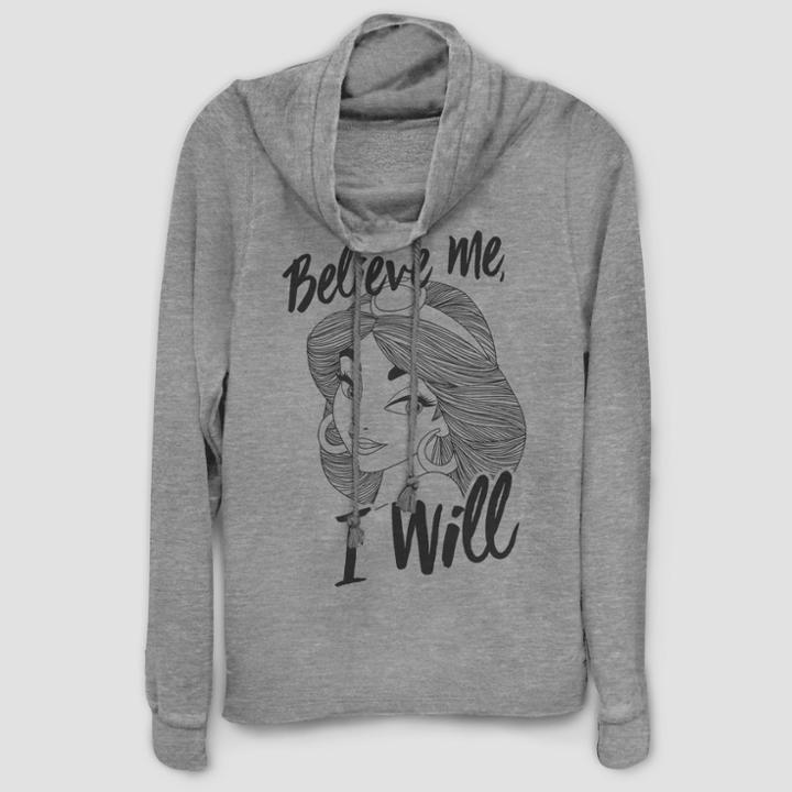 Fifth Sun Women's Disney Jasmine Believe Me Sweatshirt - (juniors') Gray