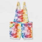 Ev Lgbt Pride Pride Gender Inclusive Adult Extended Size 5 Inches Tie-dye Rainbow Shortalls - 4xb, Adult Unisex,