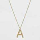 Sugarfix By Baublebar Initial A Pendant Necklace - Gold