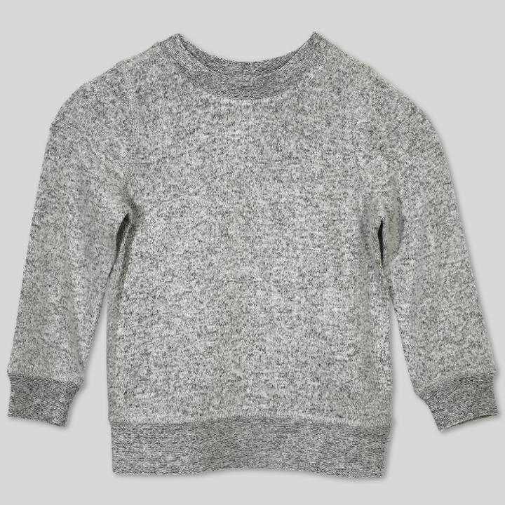 Afton Street Toddler Girls' Hacci Sweatshirt - Gray