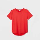 Women's Short Sleeve Sandwash T-shirt - A New Day Red