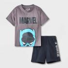 Toddler Boys' 2pc Marvel Black Panther Solid Shorts