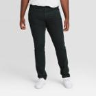 Men's Tall Slim Fit Corduroy Five Pocket Pants - Goodfellow & Co Blue Spruce 30x36, Blue Green