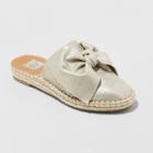 Women's Dv Desirae Wide Width Bow Espadrilles Mules - Gold 8w,
