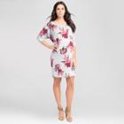 Maternity Floral Print Batwing Dress - Expected By Lilac -
