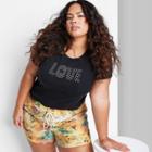 Women's Plus Size Mid-rise Linen Board Shorts - Wild Fable Orange