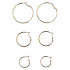 Target 3 Pair Hoop Earrings - Gold/gold, Women's