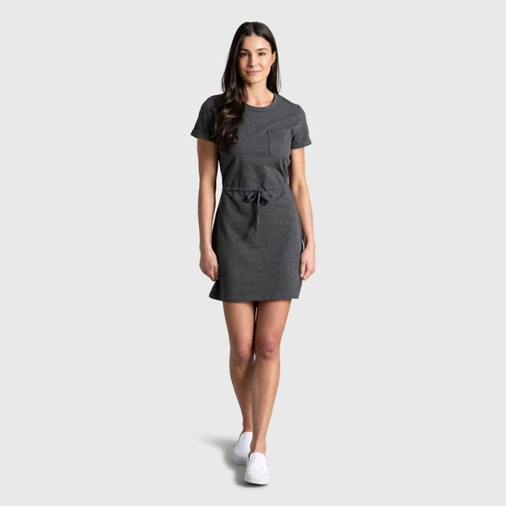 Women's United By Blue Organic T-shirt Dress - Charcoal