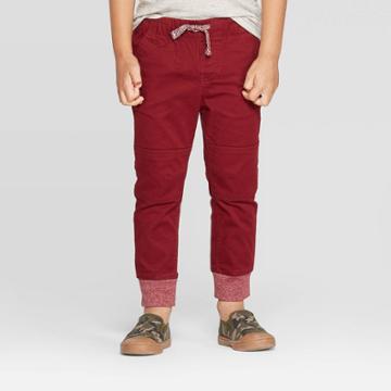 Toddler Boys' Pull-on Pants - Cat & Jack Berry Maroon