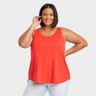 Women's Plus Size Jersey Tank Top - Ava & Viv Orange