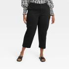 Women's Plus Size High-rise Straight Leg Ankle Pants - A New Day Black