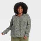 Women's Plus Size Long Sleeve Button-down Shirt - Knox Rose Blue