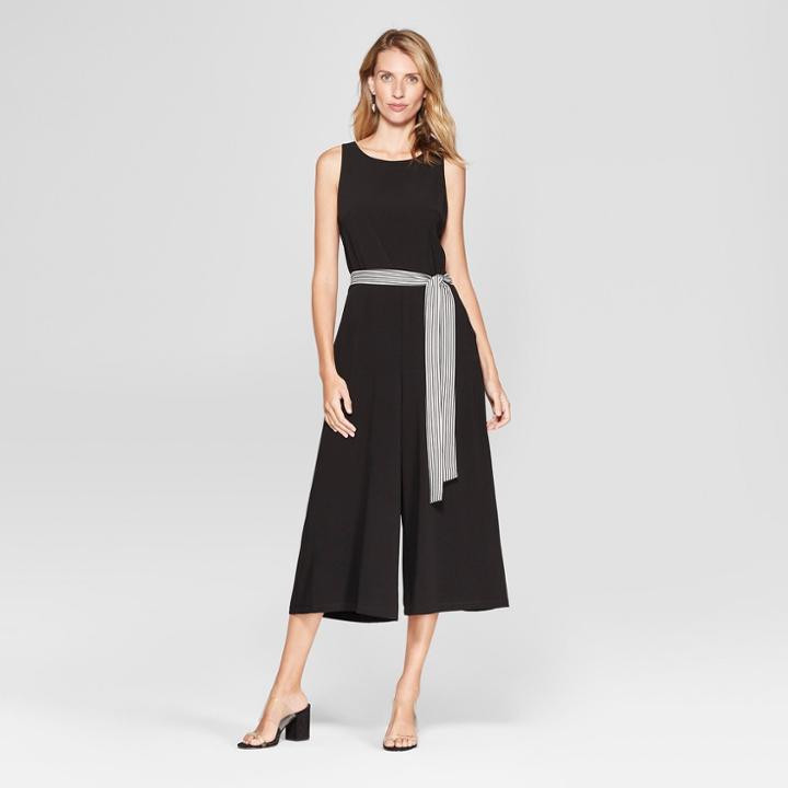 Women's Wideleg Jumpsuit With Back Cutout - Melonie T - Black