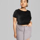 Women's Plus Size Plaid Mini Skirt With Zippers - Wild Fable Violet