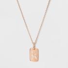 Sterling Silver Initial K Cubic Zirconia Necklace - A New Day Rose Gold, Rose Gold - K