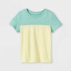 Toddler Boys' Colorblock Jersey Knit Short Sleeve T-shirt - Cat & Jack Green