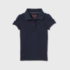 Petitetoddler Girls' Short Sleeve Interlock Uniform Polo Shirt - Cat & Jack Navy