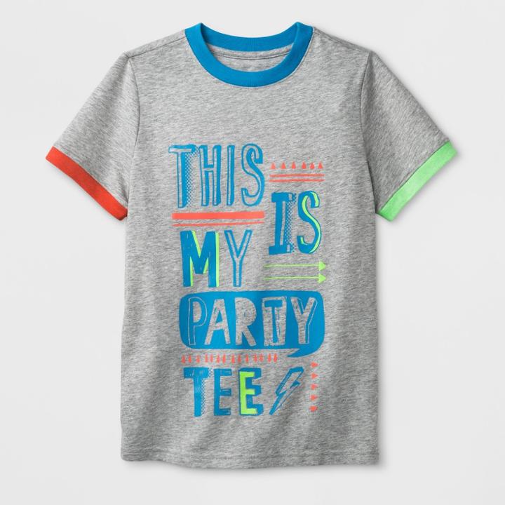 Petiteboys' Short Sleeve Graphic T-shirt - Cat & Jack Gray S, Boy's,