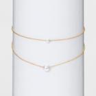 Sugarfix By Baublebar Layered Necklace With Pearls - Gold, Girl's