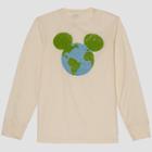 Men's Disney Mickey Mouse Long Sleeve Graphic T-shirt - Cream S, Men's, Size: