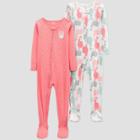 Baby Girls' 2pk Llama Footed Pajama - Just One You Made By Carter's White
