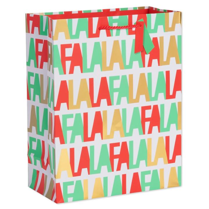 Large Falalala Christmas Gift Bag Red/white/green - Wondershop