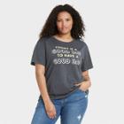 Modern Lux Women's Plus Size Good Day Short Sleeve Graphic T-shirt - Gray