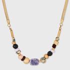 Semi-precious Lepidolite Dalmatian Jasper Beaded Necklace - Universal Thread