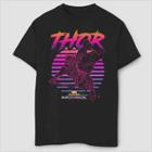 Girls' Marvel 80s Thor Short Sleeve T-shirt - Black