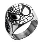 Men's Marvel Spider-man Stainless Steel Engraved Face Ring, Size: